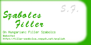 szabolcs filler business card